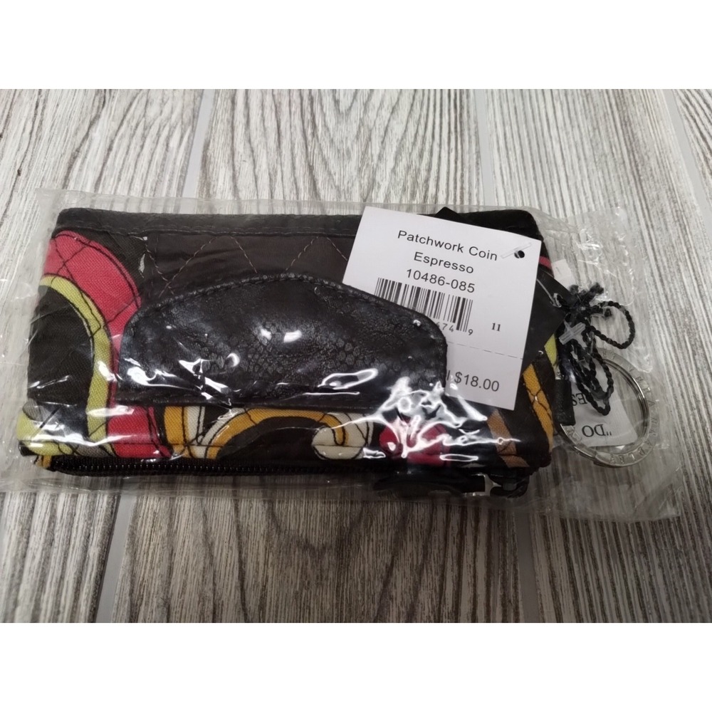 Vera Bradley Coin Purse Patchwork New In Package Key Ring Zipper - Picture 1 of 2